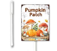 Pumpkin Patch Yard Sign with Stake 8 x 12 inch Aluminum Sign,Easy to Install