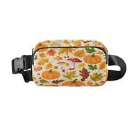 Pumpkin Pattern Stylish Fanny Pack Waist Bag for Women Men Teens Mini Crossbody Shoulder Bag with Adjustable Strap for Travel Gym Work