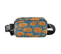 Pumpkin Pattern Trendy Fanny Waist Pack for Women Men Teens Mini Bum Bag Belt pouching with Adjustable Strap for Shopping Sports Work