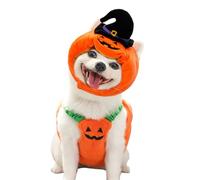 Pumpkin Pet Costume, Puppy Cosplay Pumpkin Hat, Halloween Dog Outfit Cosplay Costume for Themed Party Daily Walks Photograph Fall Winter Puppy Dress Up