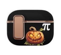 Pumpkin Pi Funny Math Bluetooth Headset Case Earphone Protective Cover with Magnets Lock Compatible with Airpods Pro 2