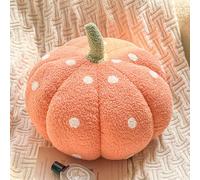 Pumpkin Plush Pillow, Kawaii Autumn Halloween Pumpkin Pillow Cushion, Stuffed Doll Squishy Cuddly Toy for Stress Relief, Relaxation, Fall Home Decor for Kids Adults (Orange,28cm)