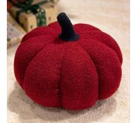 Pumpkin Plush Pillow, Kawaii Autumn Halloween Pumpkin Pillow Cushion, Stuffed Doll Squishy Cuddly Toy for Stress Relief, Relaxation, Fall Home Decor for Kids Adults (Red,35cm)