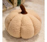 Pumpkin Plush Pillow, Kawaii Autumn Halloween Pumpkin Pillow Cushion, Stuffed Doll Squishy Cuddly Toy for Stress Relief, Relaxation, Fall Home Decor for Kids Adults (Coffee,20cm)