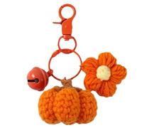 Pumpkin Plush Toy, Pumpkin Keychain | Crochet Pumpkin Keychain,Knitted Small Bag Ornament,Crochet Backpack Pendant for Birthday Holiday, orange, Fare riferimento alla descrizione