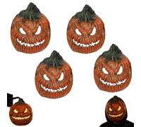 Pumpkin Porch Lantern Covers,3D Scary Halloween Light Decor | Turn a Porch Light Into a Spooky Jack-O'-Lantern with a 3D Face,Elastic Strap,and Reusable Outdoor Design.