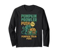 Pumpkin Prowler Werewolf Push Day Halloween Vintage 90's Gym Long Sleeve T-Shirt
