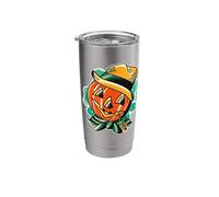 Pumpkin Scarecrow Jack-o-Lantern Halloween Stainless Steel Insulated Tumbler