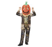 Pumpkin Scarecrow Reaper Costume Set Smiffys Brown 10-12 Years