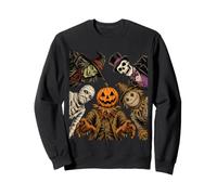 Pumpkin Scarecrow Witch Mummy Skull Halloween Monsters Sweatshirt