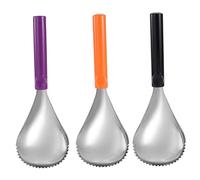 Pumpkin Scooper 3PCS 9.8x3.4 Inch Stainless Steel Pumpkin Scoop Manual Carving Scoop with Non Slip Handle Vegetable Scooper Tool for Kitchen