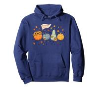 Pumpkin Season Doodles Autumn Fall Leaves Gourd Thanksgiving Pullover Hoodie