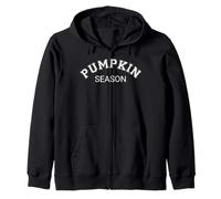 Pumpkin Season Fall Harvest Autumn Vibes Cozy Zip Hoodie
