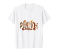 Pumpkin Season Retro Fall Patchwork Autumn Leaves Cozy Desig Value Graphic T-Shirt, Men, White, S