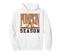 Pumpkin Season Vintage Leopard Print Bow Fall Vibes Thankful Pullover Hoodie