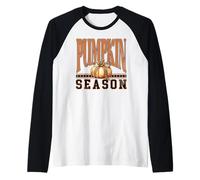 Pumpkin Season Vintage Leopard Print Bow Fall Vibes Thankful Raglan Baseball Tee