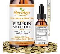Pumpkin Seed Oil | 100% Natural Cold Pressed | 1 Month Supply | No Additives | Supports Hair, Urinary, Bladder & Prostate Health | Liquid Drops for Men and Women | Non-GMO | Vegan, 60ml