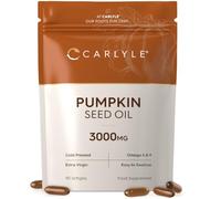 Pumpkin Seed Oil 3000mg - 1800mg Linoleic & Oleic Acid | 100% Cold Pressed | 90 Softgel Capsules | Naturally Rich in Essential Fatty Acids | Carlyle