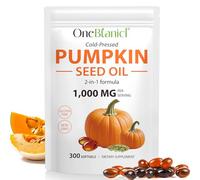 Pumpkin Seed Oil Capsules 1000mg Per Serving - 300 Softgels for Hair & Urinary Support - 2-in-1 Formula, Rich in Zinc & Omega Fatty Acids - Easy-to-Swallow