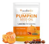 Pumpkin Seed Oil Capsules 1000mg Per Serving - 300 Softgels for Hair & Urinary Support - 2-in-1 Formula, Rich in Zinc & Omega Fatty Acids - Easy-to-Swallow