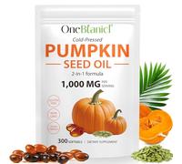 Pumpkin Seed Oil Capsules 1000mg Per Serving, Cold Pressed Pumpkin Seed Oil, for Hair & Urinary Support, 2-in-1 Formula with Zinc & Omega Fatty Acids - 300 Softgels