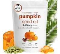 Pumpkin Seed Oil Capsules, 180 Softgels | Cold-Pressed 4:1 Extract 3000mg | Supports Prostate, Bladder & Hair Health | Rich in Omega 6&9, Phytosterols | Non-GMO, Gluten-Free