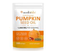 Pumpkin Seed Oil Capsules | 2-in-1 Hair Growth Supplement with Cold-Pressed Pumpkin Seed Extract - Supports Healthy Hair and Skin | Non-GMO, Gluten-Free, 300-Count