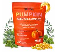 Pumpkin Seed Oil Capsules 3000mg High Strength - 300 Vegan Softgels - Cold Pressed with Zinc, Beta-Sitosterol & Lycopene-Prostate, Hair DHT Blocker & Hormonal Support for Men & Women,100 Day Supply