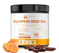 Pumpkin Seed Oil Capsules 3000mg, Naturally Rich in Omega 6 and 9 Fatty Acids with Vitamin E for Hair Growth, Cold Pressed, 180 Softgels