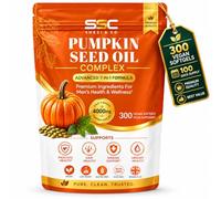 Pumpkin Seed Oil Capsules Cold Pressed 4000mg - Advanced Multi-Ingredient | Pumpkin Seed Oil , Beta-Sitosterol, Lycopene, Zinc, Vit D & Black Pepper Formula Extract - 300 Vegan Softgels