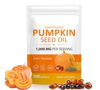 Pumpkin Seed Oil Capsules | Cold Pressed for Hair Growth, Prostate/Urinary Tract/Bladder Health, Immune System, with Essential Fatty Acids, Phytosterols, Non-GMO, Gluten Free, 300 Softgels