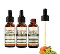 Pumpkin Seed Oil,Cold Pressed Natural Body Oil,Pumpkin Seed Extract Drop,Natural ingredients,Moisturising Oil for Dry Hands Scalp Face,Easy to Absorb,Daily Hydration for Whole Body (3 pcs)
