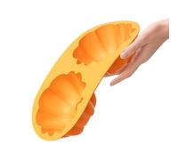 Pumpkin Shape Cake Mold - 2 Cavity Silicone Baking Mold for Pudding, Jelly, Chocolate and Cupcake Crafts | Non-stick Halloween Fall Mold for Seasonal Cooking, Party Supplies and K