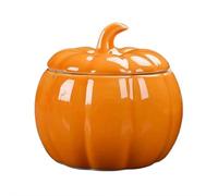 Pumpkin Shape Candy Jar, Halloween Loose Tea Jar Coffee Sugar Storage Pot, Food Storage Jar for Tea, Coffee, Spices, Sugar, Cookies, Pickle