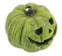 Pumpkin Shape Reptile Cave Resin Hideaway for Aquarium and Feeding Box | Green Decor, Smooth Edges, Blends into Habitat, for Reptiles and Hermit Crabs