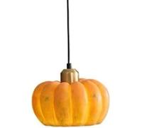 Pumpkin Shape Resin Pendant Light Personality Restaurant Kitchen Island Ceiling Lighting Modern Minimalist Single Head Bedroom Bedside Small Chandelier,Foyer