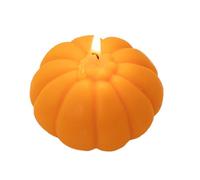Pumpkin Shaped Candle - Handmade Aromatherapy Tealight for Halloween Thanksgiving Autumn Parties - Farmhouse Style Decorative Ornament - Scented Cozy Glow Centerpiece for Bedroom Kitchen Dining Table