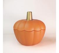 Pumpkin Shaped Decorative Scented Candle, Sweet Pumpkin Pie Fragrance, Frosted Glass, Halloween Decoration, Natural Wax, Long Burning