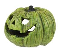 Pumpkin Shaped Lizard Hideout Reptile Hide Cave Halloween Season | Resin Ornament for Feeding Box, Blends into Habitat, Comfortable Environment for Reptiles and Hermit Crabs