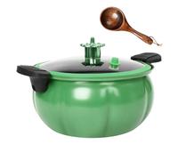 Pumpkin Shaped Micro Pressure Cooker,Pumpkin Dutch Oven,8L/2.11Gal Non-Stick Mini Pressure Stone Cooking Pot,for Home Kitchen,Open Flames,Gas Stoves (Green)