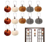 Pumpkin Shaped Ornament - Autumn Motif Mini Pumpkin Decoration, 12 Pieces Realistic Decoration Party Prop - for Wall, Balcony, Bookcase, Garden as well as