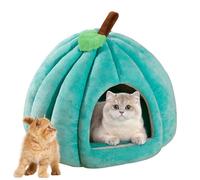 Pumpkin-Shaped Pet Bed - Halloween Cat House Indoor | Small Dogs Pet Cave Bed, Soft Cozy Pumpkin Nest For Cats Kittens Puppies, Warm Enclosed Pet Tent For Halloween Decoration, Washable Cushion Bed Fo