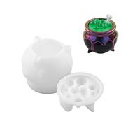 Pumpkin Silicone Mold Candy Jars Moulds Suitable for Epoxy Resin Casting Witch Cauldron Craft and Party Decoration Halloween Silicone Mold Pumpkin Jar