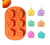 Pumpkin Silicone Mould, Autumn Thanksgiving Pumpkin Baking Mould with 6 Compartments, Cake Decoration Fondant Baking Mould Pies Baking Tray for Resin Snacks Candles Treats Holidays