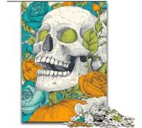 Pumpkin Skeleton 1000 Pieces Jigsaw Puzzles for Adults And Teens, Stress Reliever Staycation Kill Time Parent-child Interaction (26x38cm)