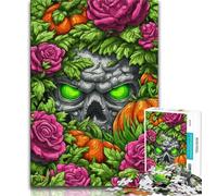 Pumpkin Skeleton Adult Jigsaws 1000 Pieces Difficult,Help The Brain Exercise Addictive Toys to Cultivate Patience Great Gift (75x50cm)