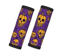 Pumpkin Skeleton Bone Print Handles Protection Luggage Handle Wrap Grips 2 Packs Suitcase Identifiers Soft Grip