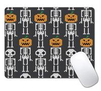 Pumpkin Skull Halloween Mouse Pads for Desk, Portable Computer Small Mouse pad for Wireless Laptop, 9.5" x 7.9" Non-Slip Rubber Base Design Smooth Surface Mousepad for Home & Office & Travel