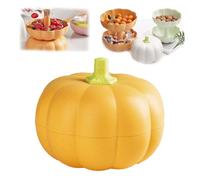 Pumpkin Snack Tray, Pumpkin Snack Holder, 2 in 1 Pumpkins Candy Bowl with Lid, Detachable Pumpkins Shape Candy Box for Halloween Thanksgiving Fall Festival Party, Tiered Serving Tray