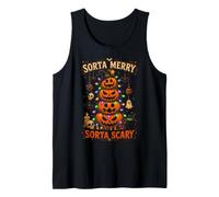 Pumpkin Sorta Merry Scary Halloween Funny Costume Tank Top